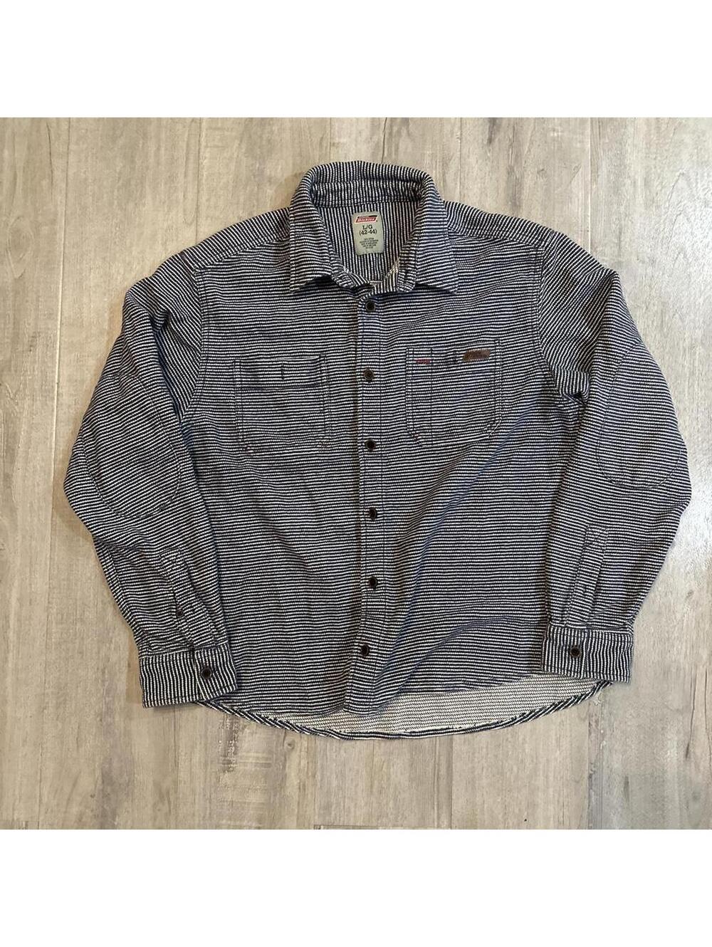 Dickies Men's Grey and Blue Shirt